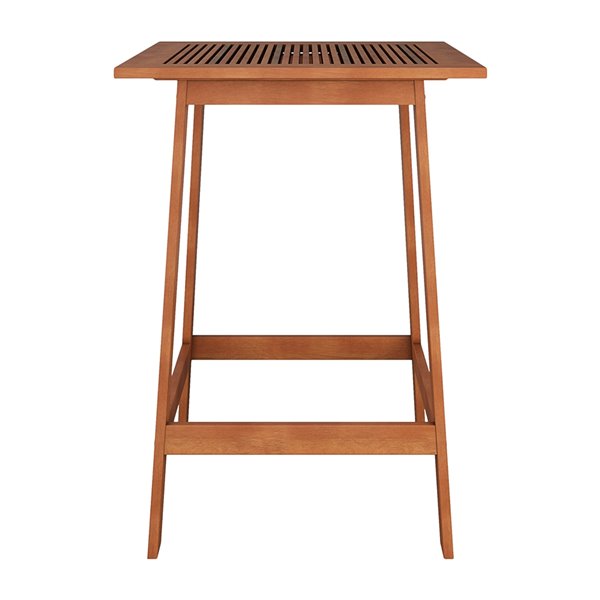 Table carré de style bistro pour l'extérieur Miramar par Corliving, 31 po l x 31 po L, brun