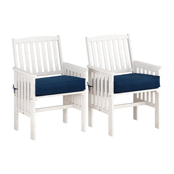 Corliving Miramar 4-piece Wood Frame Patio Conversation Set with Cushions Included