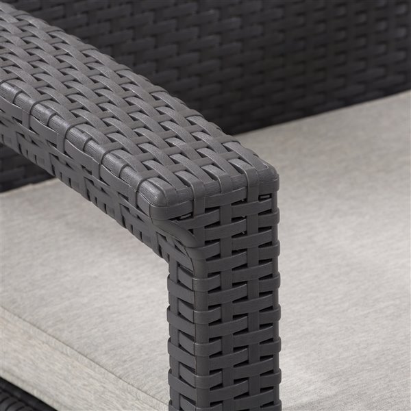 Corliving Lake Front 4-piece Plastic Frame Patio Conversation Set with Cushions Included