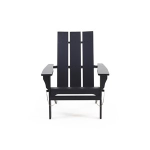 Best Selling Home Decor Zuma Black Wood Stationary Conversation Chair with Solid Seat