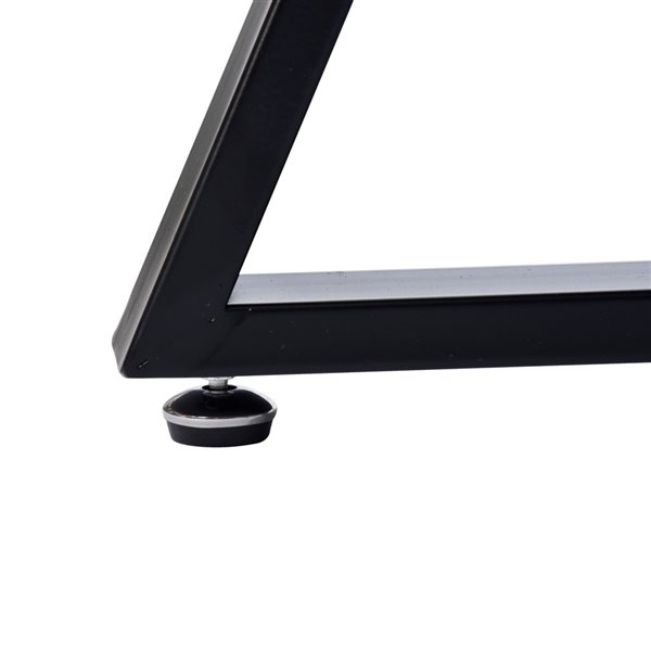 Homy Casa Royal Rectangular Fixed Standard (30-in H) Table Composite with Black Metal Base