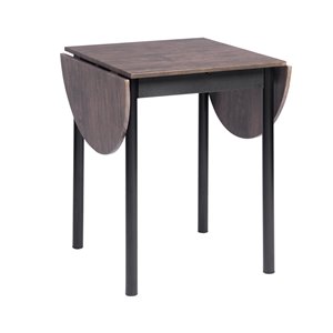 Table de salle à manger ovale extensible Deane standard (30 po H) par Homycasa, plateau en composite et base en métal noir