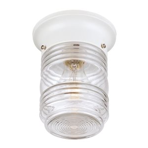 Acclaim Lighting Builders' Choice 4.8-in W White Hardwired Outdoor Flush Mount Light