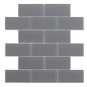 Speedtiles Brunello 2x Faster 6-Pack Grey 12-in x 12-in Glossy Glass