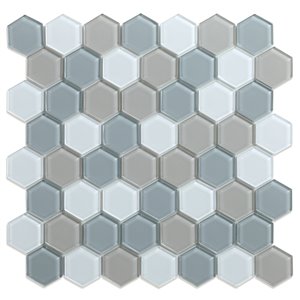 Sample Speedtiles Aurora 2x Faster Mixed Colour 4-in x 4-in Glass Linear