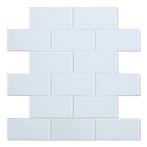 Speedtiles Chardonnay 2x Faster 6-Pack White 12-in x 12-in Glossy Glass