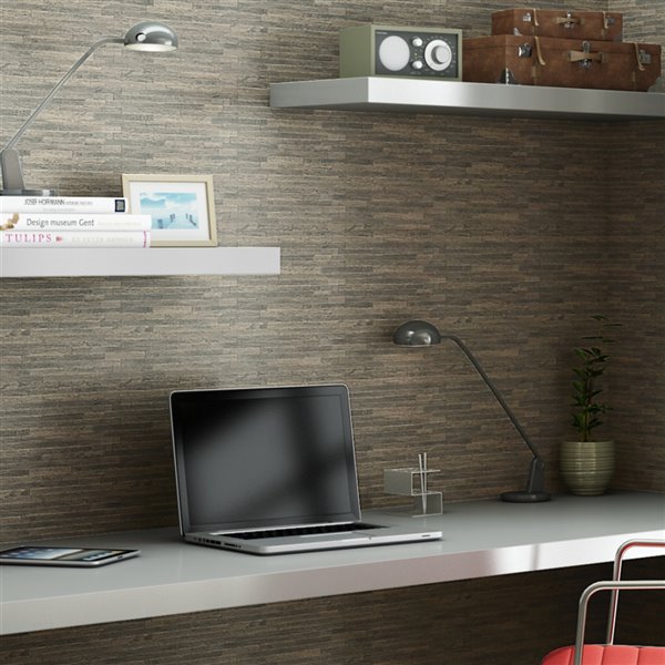 Sample Speedtiles Sam-Woodly 3x Faster Brown 4-in x 4-in Aluminum Linear