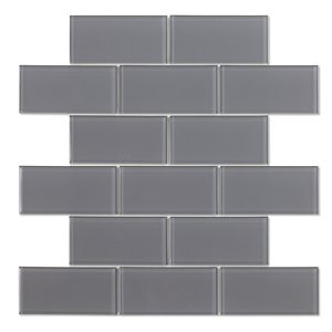 Sample Speedtiles Brunello 2x Faster Grey 4-in x 4-in Glass Linear