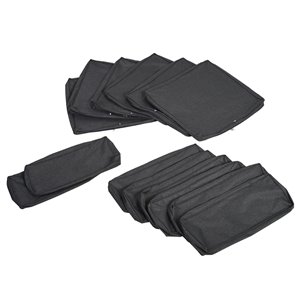 OutSunny 14-Piece Patio Polyester Cushion Cover Replacement Set, Grey