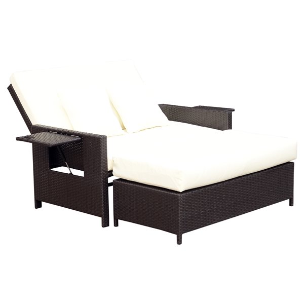 double lying bed chaise lounge