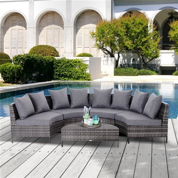 outsunny 5 piece patio set