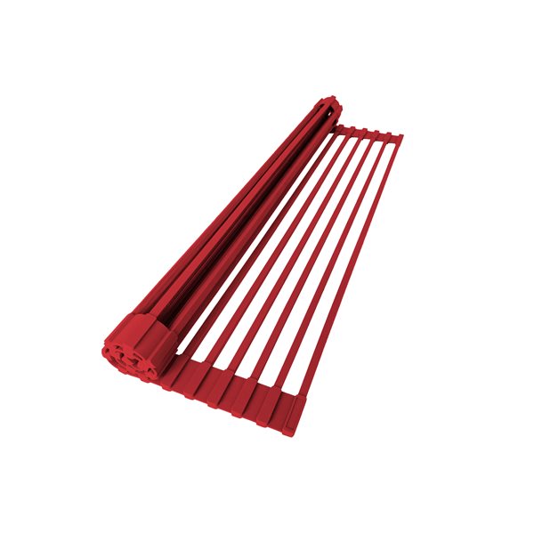 Stylish 20.5-in Red Roll-Up Stainless Steel Drying Rack