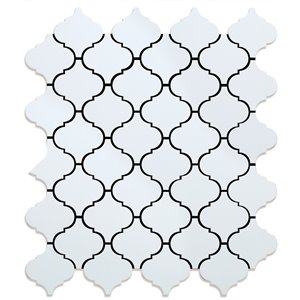 Tuile murale en aluminium poli Marrakesh de Speedtiles, 11 po x 11 po, blanc, paquet de 6