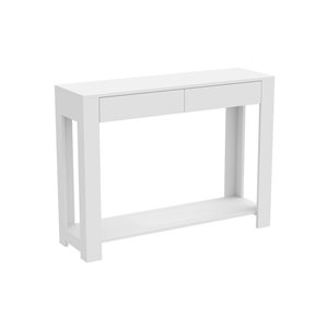 Safdie & Co. White MDF Modern Console Table