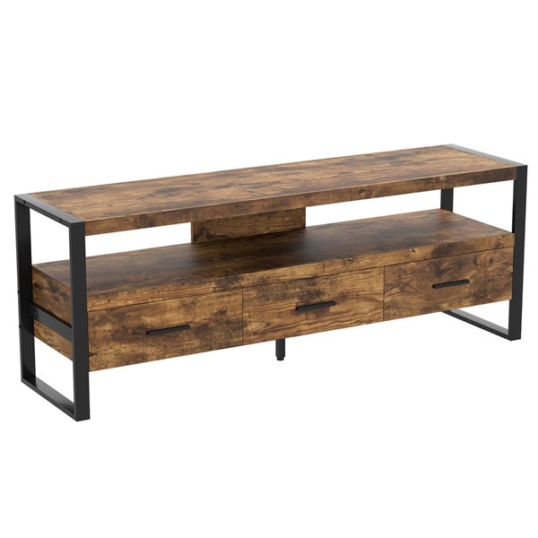 Brown wood deals tv stand