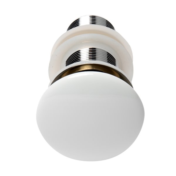 ALFI brand White Bathroom Sink Pop Up Drain without Overflow