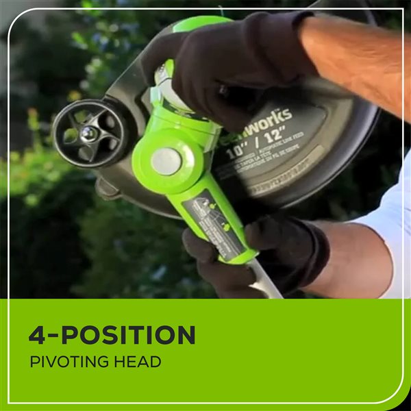 Greenworks 40-Volt 13-in Straight Cordless String Trimmer with Edge Guide (Tool Only)
