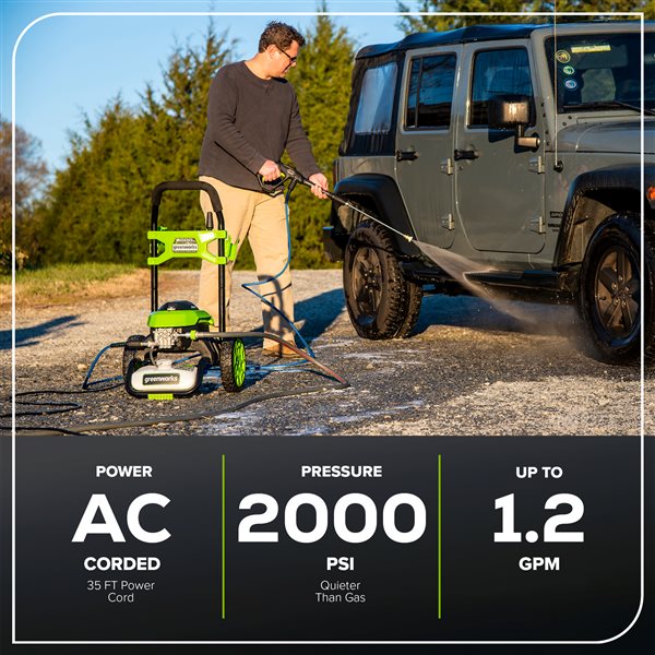 Greenworks 2000-psi 1.2-GPM Electric Pressure Washer