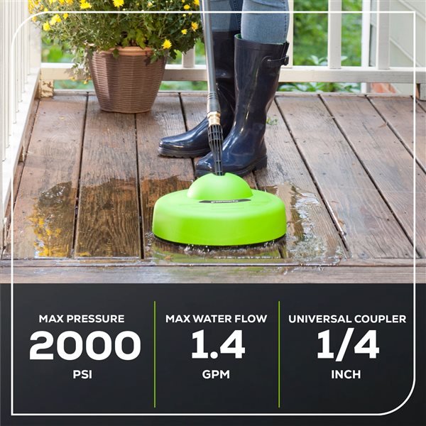 エルセラーン　マルチクリーンエアー Greenworks 2000-PSI Rotating Surface Cleaner for Electric Pressure