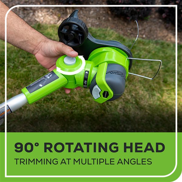 Greenworks 24-Volt 12-in Straight Cordless String Trimmer with Edge Guide (Tool Only)