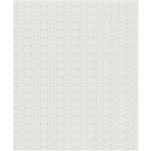 Papier peint géométrique non-tissé non encollé Garten de 57,8 pi² par Advantage, gris