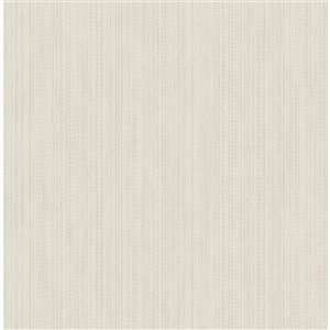 Papier peint non-tissé non encollé au motif abstrait texturé Vail de 56,4 pi² par Advantage, blanc cassé