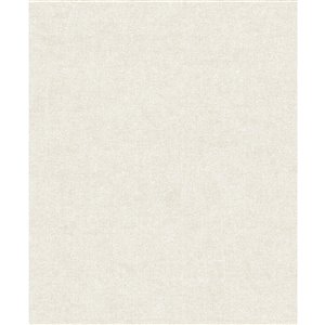 Papier peint abstrait texturé non tissé et non encollé Alexa par Advantage, 57,8 pi², blanc cassé