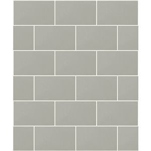 Advantage Neale 56.4-sq. ft. Grey Vinyl Tile Unpasted Paste the Paper Wallpaper