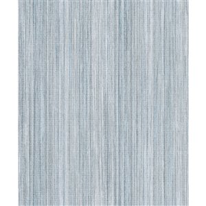 Advantage Audrey 57.8-sq. ft. Teal Non-Woven Stripes Unpasted Wallpaper