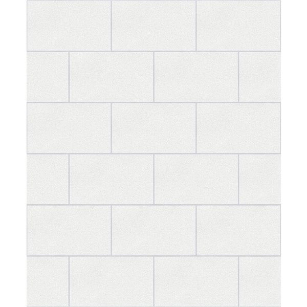 Advantage Neale 56.4-sq. ft. White Vinyl Tile Unpasted Paste the Paper Wallpaper