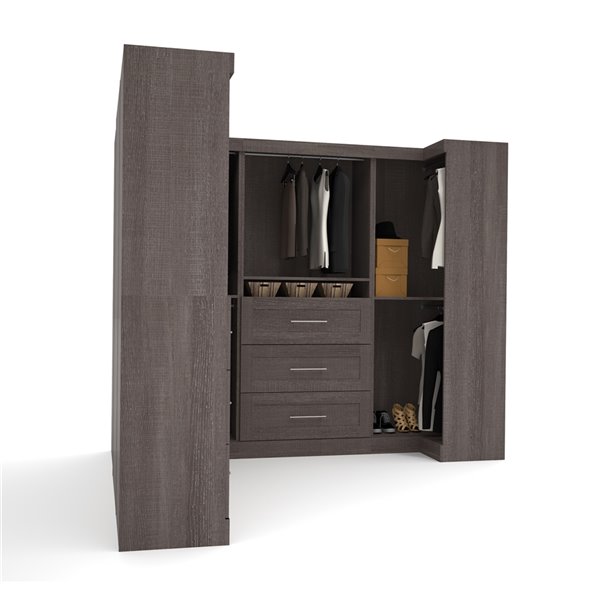 Bestar Pur 101-in Bark Grey Closet Organizer