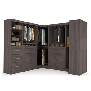 Bestar Pur 101-in Bark Grey Closet Organizer