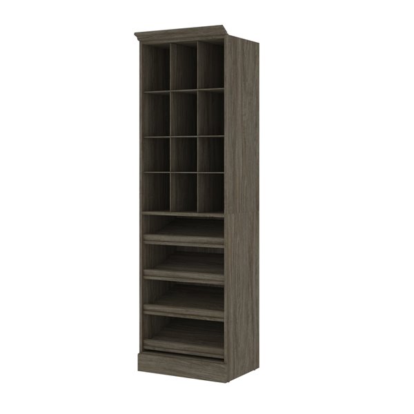 Bestar Versatile 25-in Walnut Grey Closet Organizer