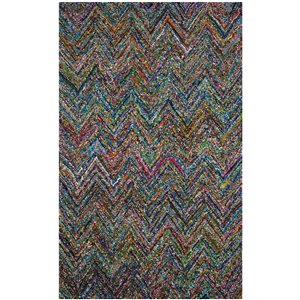 Safavieh Nantucket 2-ft x 3-ft Blue/Multi Rectangular Indoor Handcrafted Throw Rug