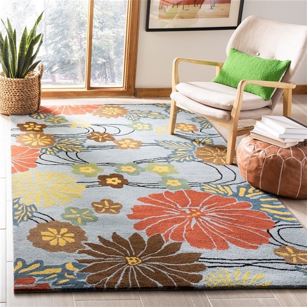 Safavieh Soho 6-ft x 9-ft Blue Rectangular Indoor Area Rug