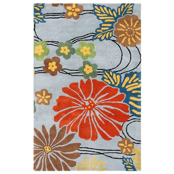 Safavieh Soho 6-ft x 9-ft Blue Rectangular Indoor Area Rug