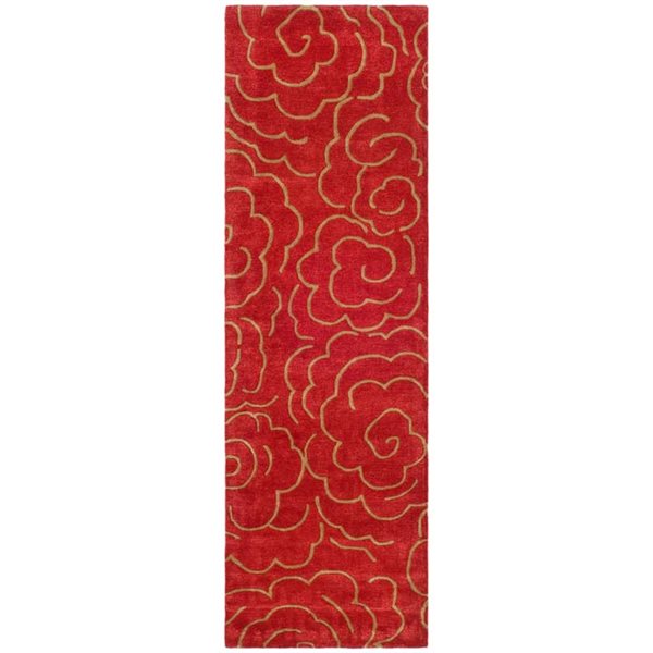 Safavieh Soho 3-ft x 6-ft Red Rectangular Indoor Handcrafted Area Rug