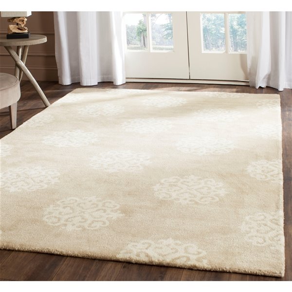 Safavieh Soho 6-ft x 6-ft Beige/Ivory Square Indoor Area Rug