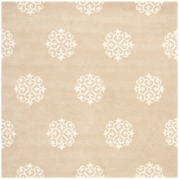 Safavieh Soho 6-ft x 6-ft Beige/Ivory Square Indoor Area Rug