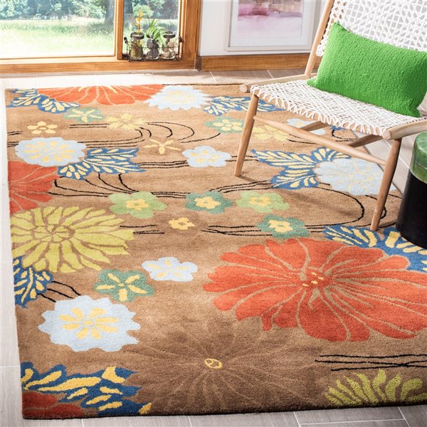 Safavieh Soho Brown Rectangular 5-ft x 8-ft Indoor Area Rug