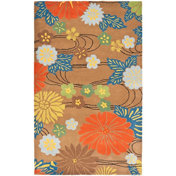 Safavieh Soho Brown Rectangular 5-ft x 8-ft Indoor Area Rug