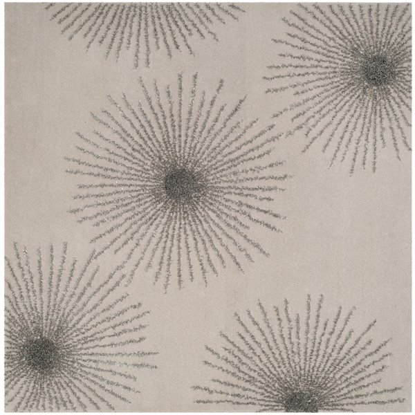 Safavieh Soho 6-ft x 6-ft Ivory/Silver Square Indoor Handcrafted Area ...