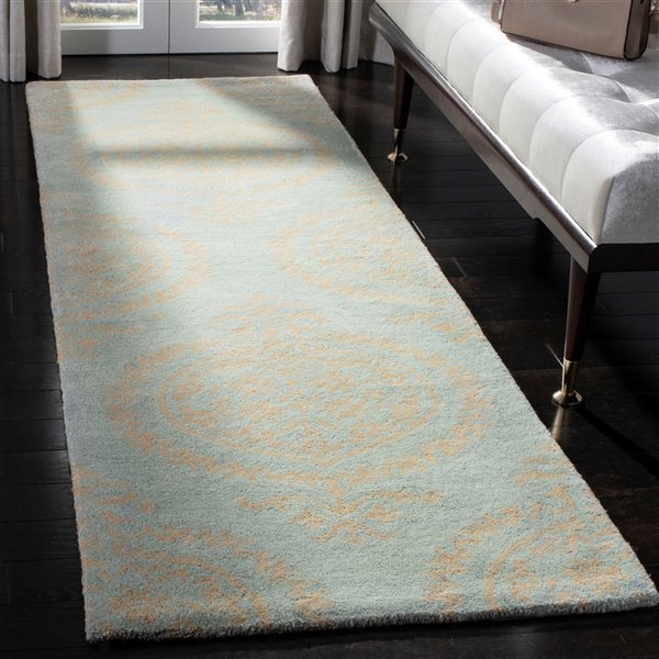 Safavieh Soho 3-ft x 6-ft Blue/Beige Rectangular Indoor Handcrafted Area Rug