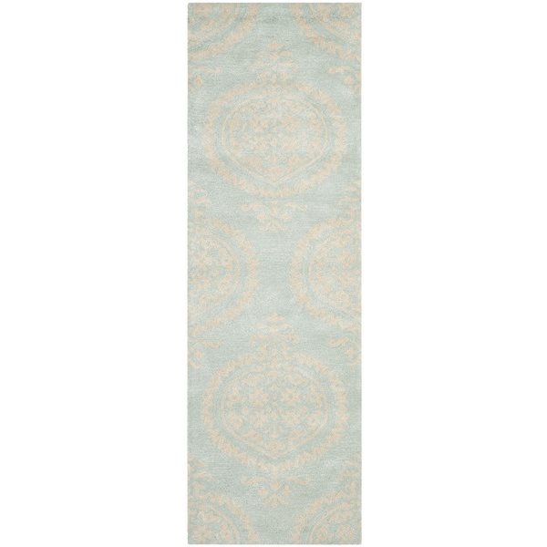 Safavieh Soho 3-ft x 6-ft Blue/Beige Rectangular Indoor Handcrafted Area Rug