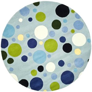 Safavieh Soho 6-ft x 6-ft Round Indoor Blue Area Rug