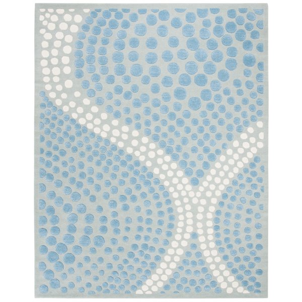 Safavieh Soho 8-ft x 10-ft Light Blue Rectangular Indoor Handcrafted ...