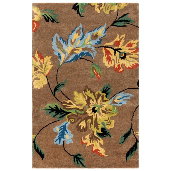 Safavieh Blossom Charcoal/Multi 4 ft. x 6 ft. Area Rug