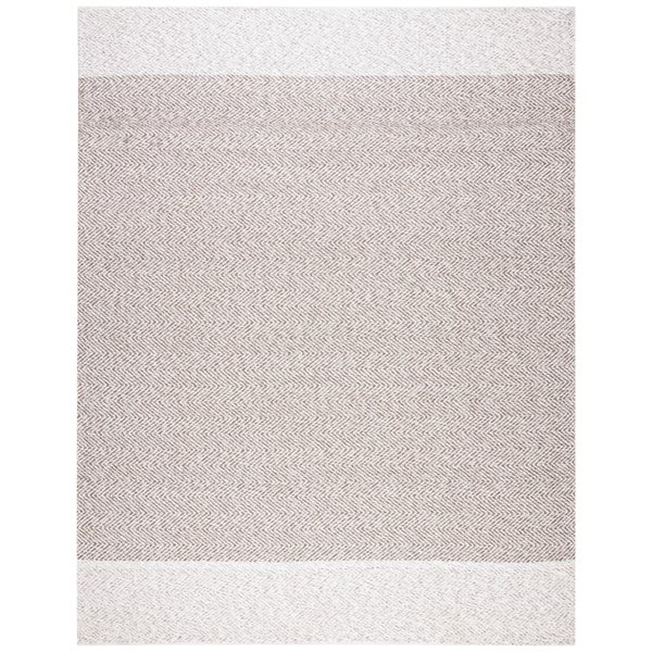 Safavieh Nantucket 9-ft x 12-ft Ivory/Taupe Rectangular Indoor Handcrafted Area Rug