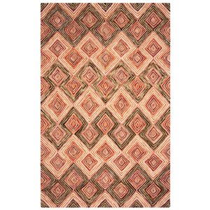 Tapis décoratif d'intérieur rectangulaire or/vert olive Aspen par Safavieh de style éclectique, 5 pi x 8 pi