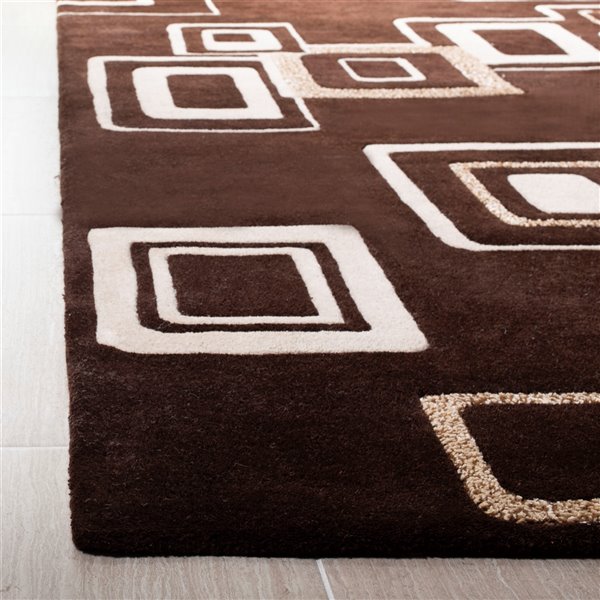 Safavieh Soho 5-ft x 8-ft Brown/Beige Rectangular Indoor Handcrafted Area Rug